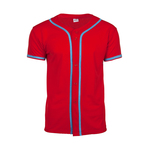 Full button baseball jersey with piping