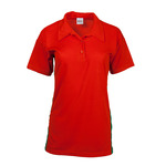 Ladies' polo shirts with side inserts